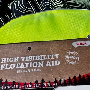 High Visibility Flotation Aid for dogs size Medium
